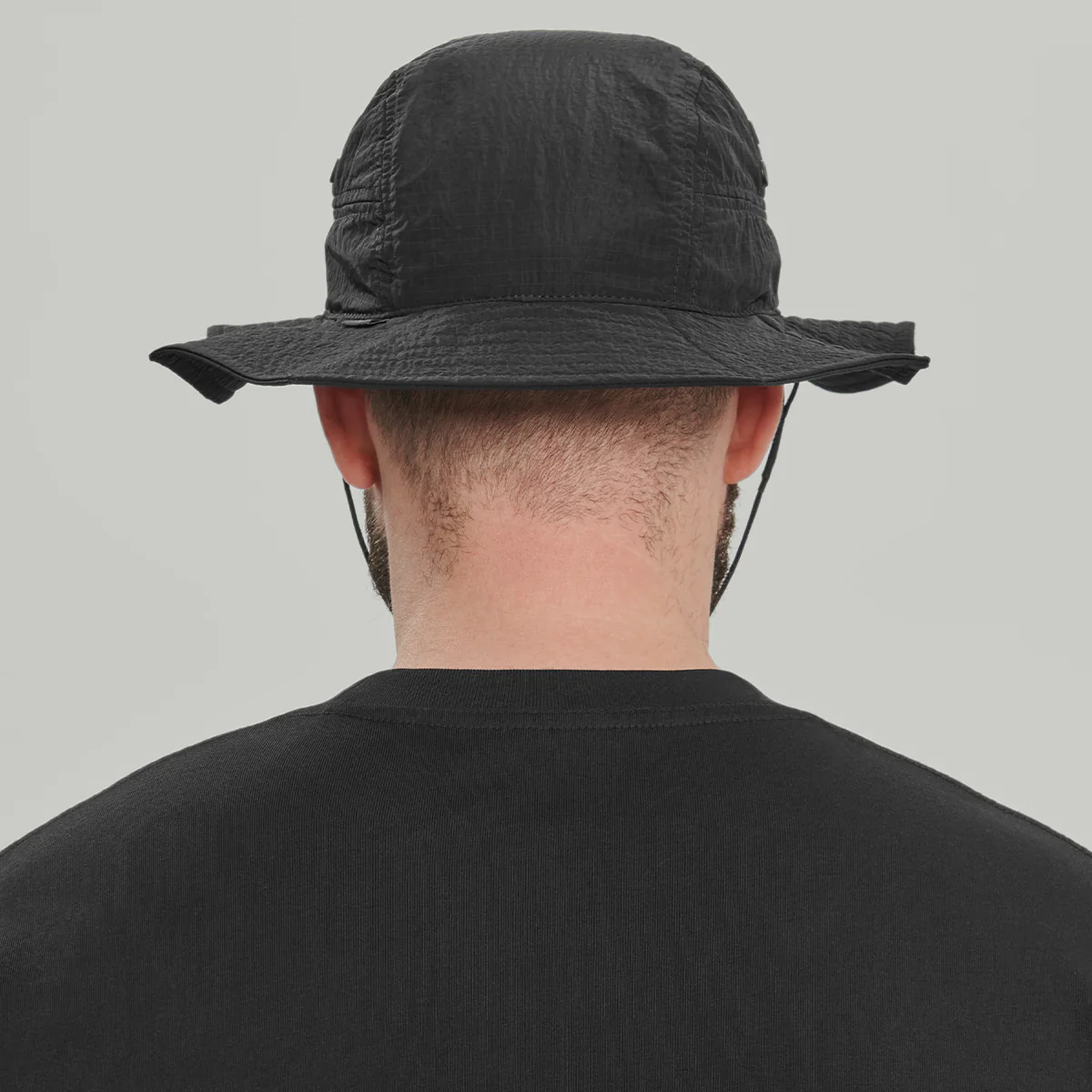 Angular Tactical Boonie Rip-Stop Nylon Hat RD-ATBRSNH BLACK - Image 5