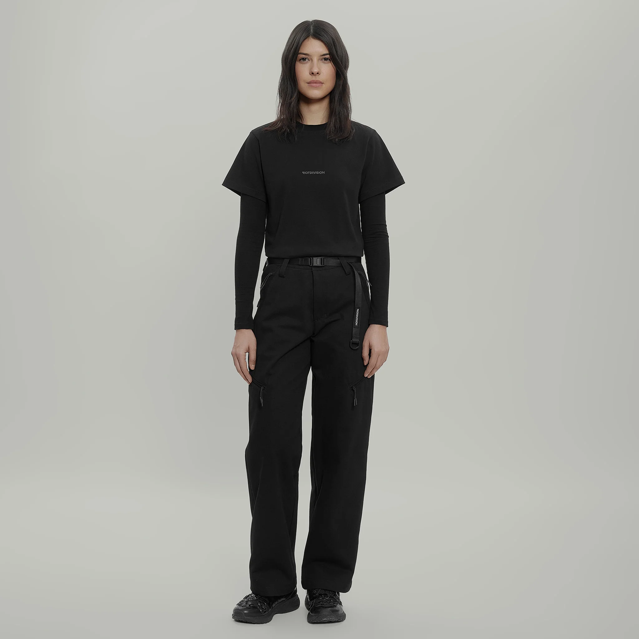 Civil Wide Cargo Cotton Pants Women Gen.2 RD-CWCCPW_GEN.2 BLACK - Image 5