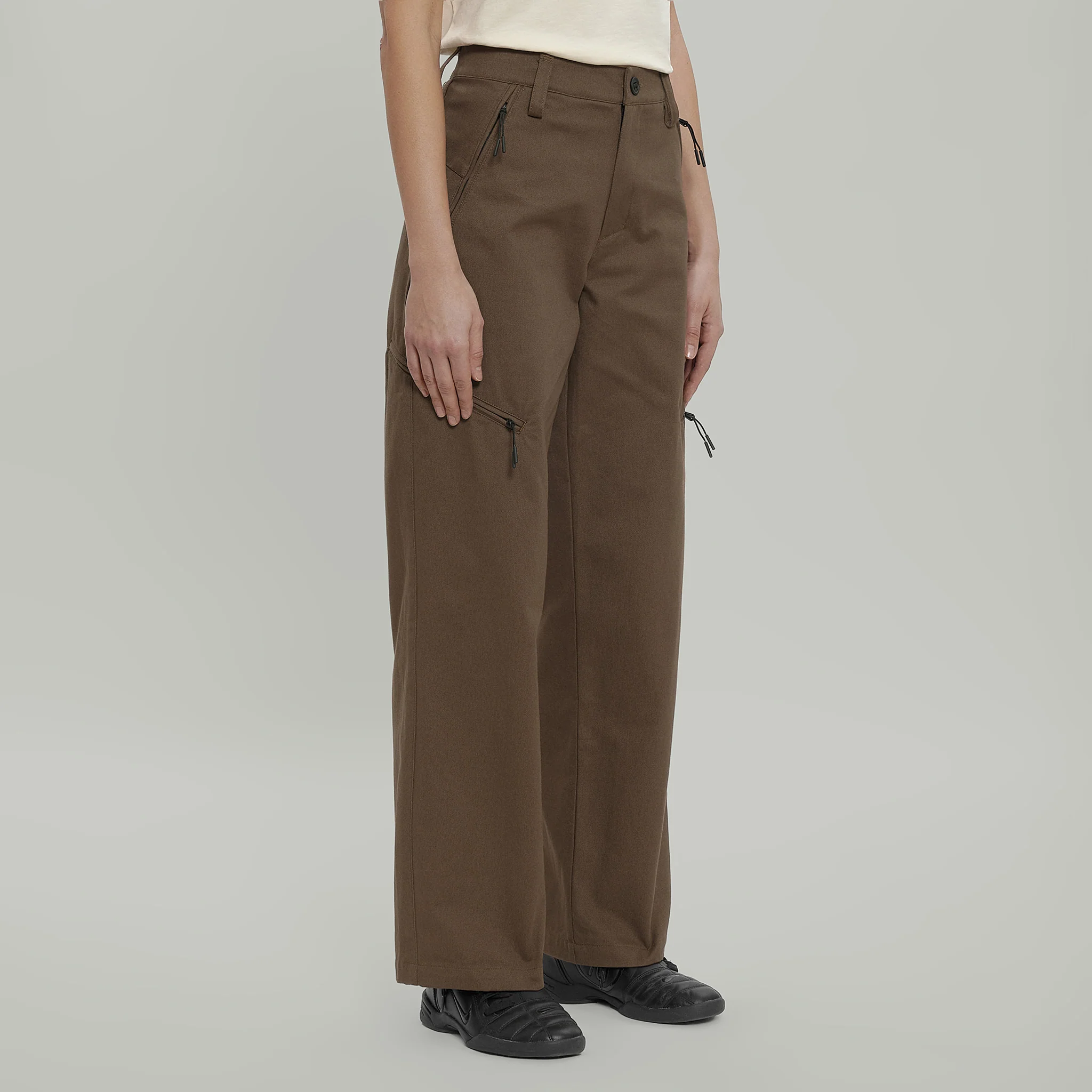 Civil Wide Cargo Cotton Pants Women Gen.2 RD-CWCCPW_GEN.2 BROWN - Image 3