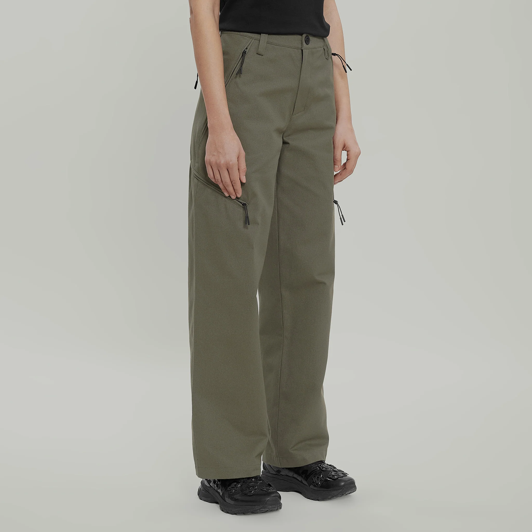 Civil Wide Cargo Cotton Pants Women Gen.2 RD-CWCCPW_GEN.2 KHAKI - Image 3