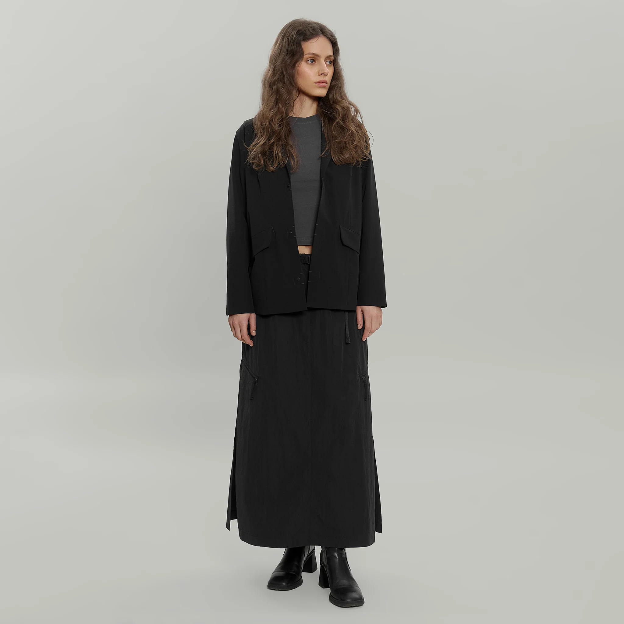 Civil Wide Cargo Long Skirt W Gen.1 RD-CWCLSKRTW_GEN.1 (SS26) BLACK - Image 5