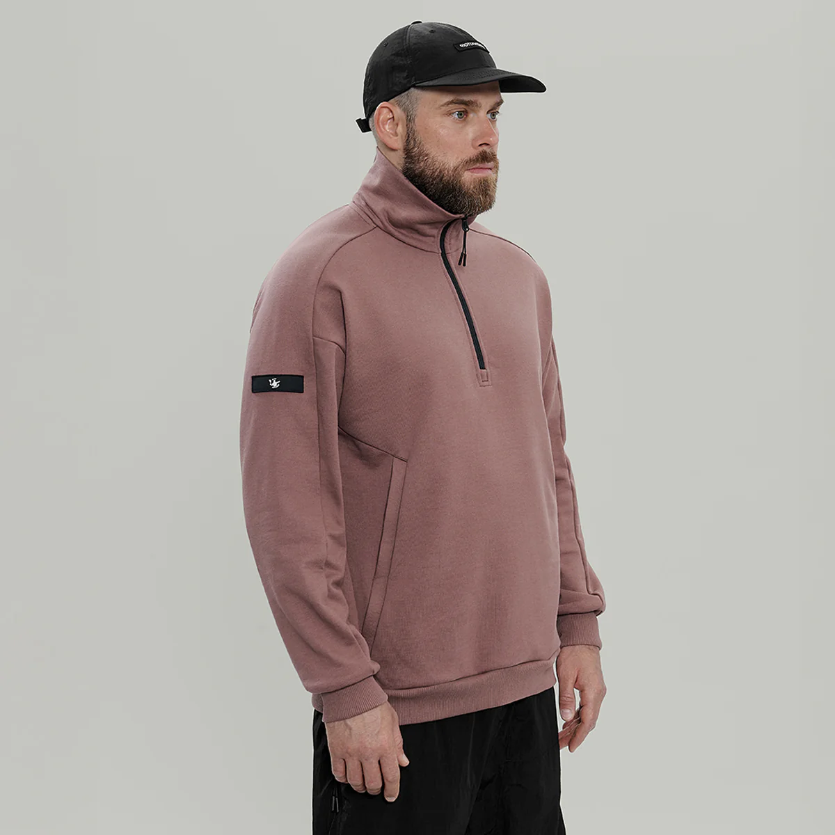 Half Zip Sweatshirt Gen.1 RD-HLFZPSS_GEN.1 PINK - Image 3